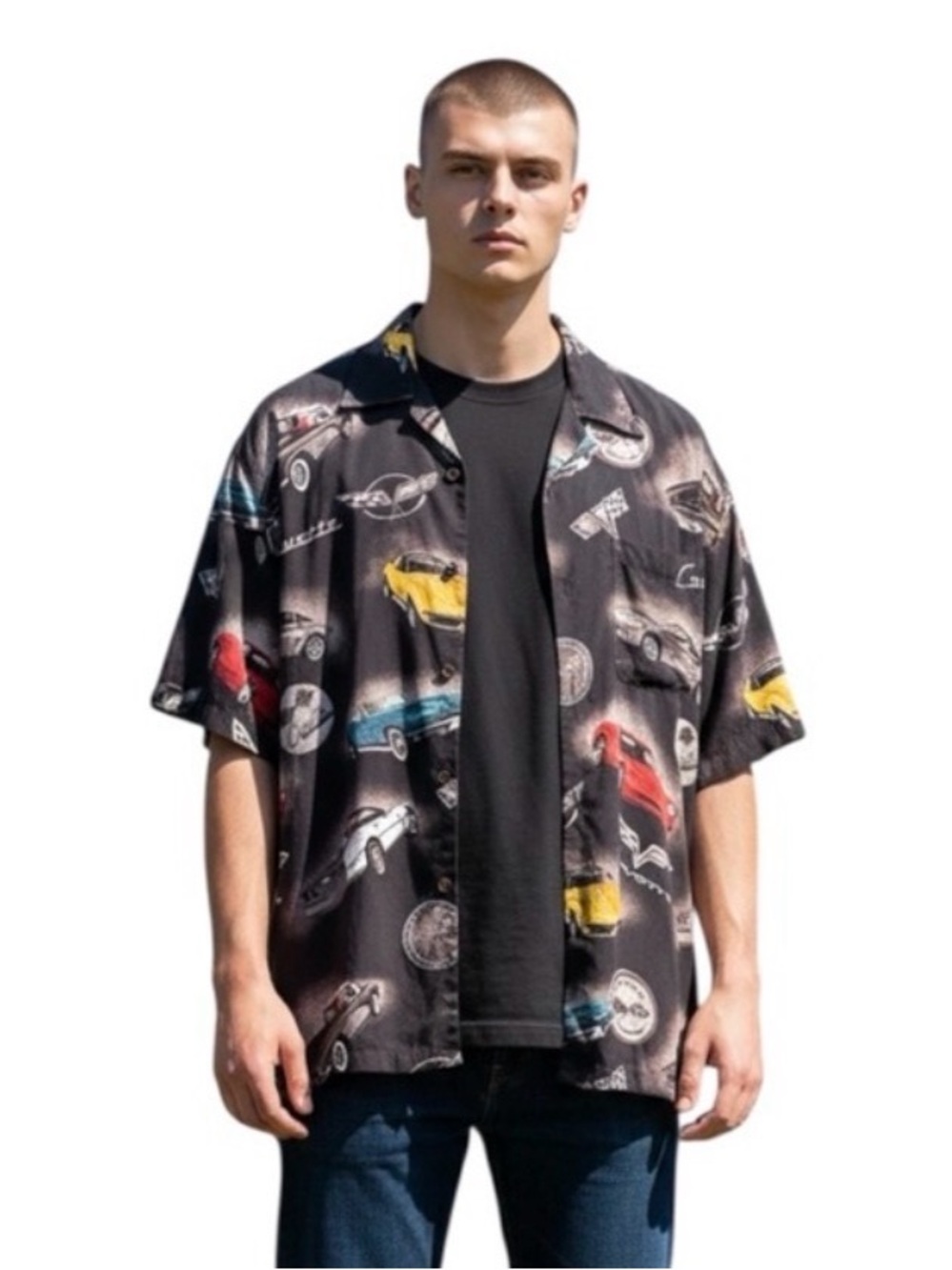 David Carey Brown Corvette Button Front Men’s Shirt size 2XL